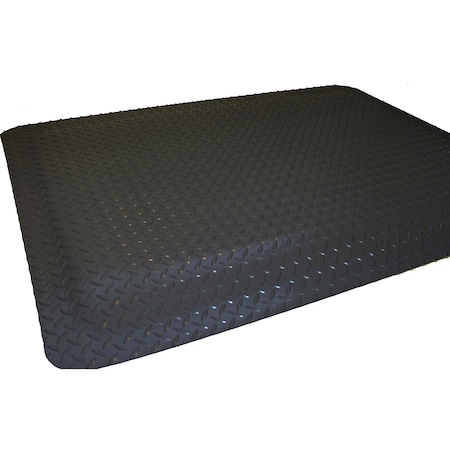 Safestep Antifatigue Mat, 60 in L x 36 in W, .875 in Thickness, Black 387156